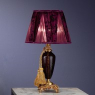 Настольная лампа Euroluce Barocco LP1 gold Amethyst Настольная лампа Euroluce Barocco LP1 gold Amethyst