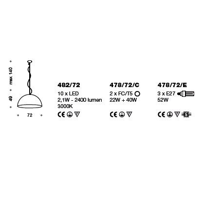 Подвесной светильник IDL Amalfi 482/72 glossy laquer white / silver leaf inside Подвесной светильник IDL Amalfi 482/72 glossy laquer white / silver leaf inside