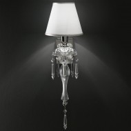 Бра Italamp 348/AP1 Transp. / NK / SW Elements / White shades Бра Italamp 348/AP1 Transp. / NK / SW Elements / White shades