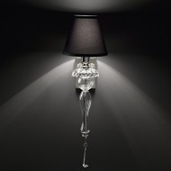 Бра Italamp 349/AP1 Transp. / NK / SW Elements / Black shades Бра Italamp 349/AP1 Transp. / NK / SW Elements / Black shades