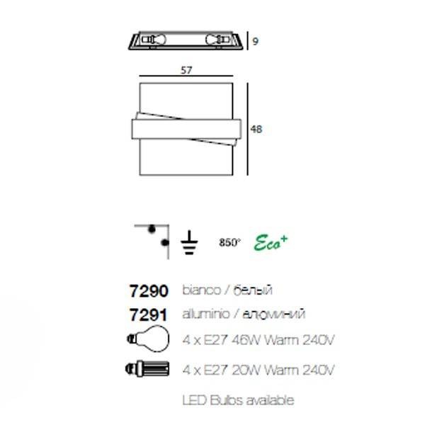 Настенно-потолочный светильник Linea Light Zig Zag 7291 Настенно-потолочный светильник Linea Light Zig Zag 7291