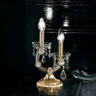 Настольная лампа Masiero Ottocento VE 944 TL2 MT Half cut glass Настольная лампа Masiero Ottocento VE 944 TL2 MT Half cut glass