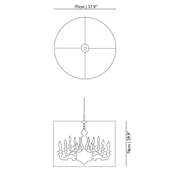 Подвесной светильник MOOOI Light shade shade 95 MOLAC-D95-A + MOLLS-D95 Подвесной светильник MOOOI Light shade shade 95 MOLAC-D95-A + MOLLS-D95