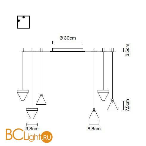 Подвесной светильник Fabbian Tripla F41 G03 11 Подвесной светильник Fabbian Tripla F41 G03 11