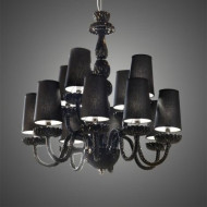 Люстра Italamp 284/8+4 Black / CDF / Black shades Люстра Italamp 284/8+4 Black / CDF / Black shades