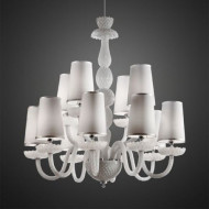 Люстра Italamp 284/8+4 White / NK / White shades Люстра Italamp 284/8+4 White / NK / White shades