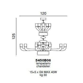 Люстра Beby Group Diadema 5450B06 Chrome Turquoise Capri Люстра Beby Group Diadema 5450B06 Chrome Turquoise Capri