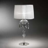 Настольный светильник Italamp 348/LG Transp. / NK / SW Elements / White shade Настольный светильник Italamp 348/LG Transp. / NK / SW Elements / White shade