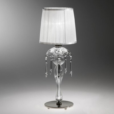 Настольный светильник Italamp 348/LP Transp. / NK / SW Elements / White shade Настольный светильник Italamp 348/LP Transp. / NK / SW Elements / White shade