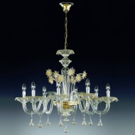 Люстра Vetri Lamp 922/8 Cristallo/Oro 24Kt Люстра Vetri Lamp 922/8 Cristallo/Oro 24Kt