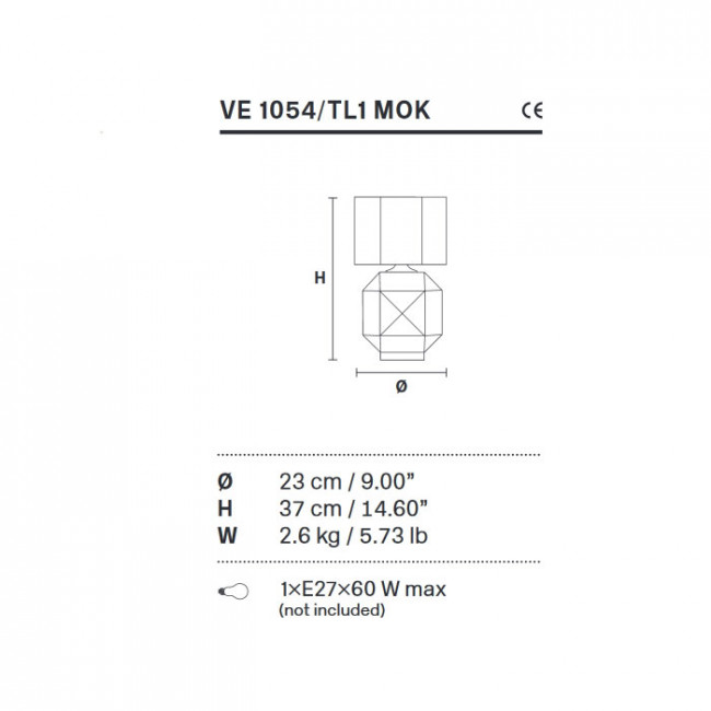 Настольная лампа Masiero Table lamps VE 1054 TL1 MOK Настольная лампа Masiero Table lamps VE 1054 TL1 MOK