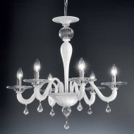 Люстра Vetri Lamp 927/6 Bianco/Cristallo Люстра Vetri Lamp 927/6 Bianco/Cristallo