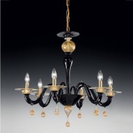 Люстра Vetri Lamp 927/6 Nero/Oro 24Kt Люстра Vetri Lamp 927/6 Nero/Oro 24Kt