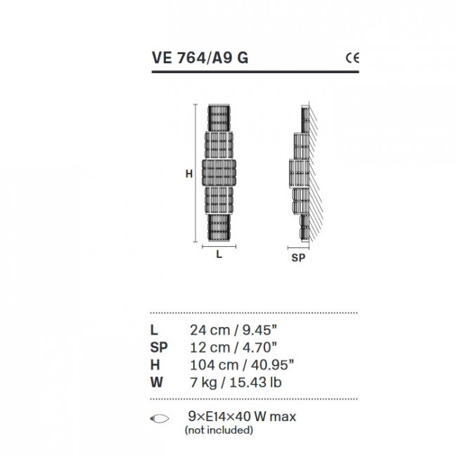 Настенный светильник Masiero Impero & Deco VE 764 A9 G Cut Настенный светильник Masiero Impero & Deco VE 764 A9 G Cut
