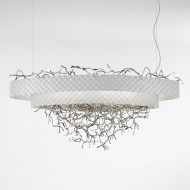 Подвесной светильник IDL Groovy 464/12 velvet white with pure steel Подвесной светильник IDL Groovy 464/12 velvet white with pure steel