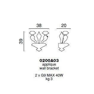 Бра Beby Group Silver night 0200A03 Chrome Silver Cortina Бра Beby Group Silver night 0200A03 Chrome Silver Cortina