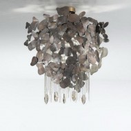 Потолочный светильник IDL Corten 468/1PFLED brown corten with light gold chains Потолочный светильник IDL Corten 468/1PFLED brown corten with light gold chains