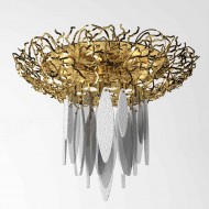 Потолочный светильник IDL Elite 596/8+1PF light gold white Потолочный светильник IDL Elite 596/8+1PF light gold white